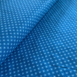 Prickly Pear Emily Taylor Blue 90280-42 star Floral fabric Fourth of July floral blue stars blue blossoms