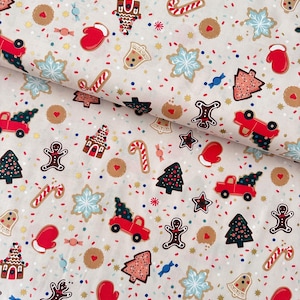 Rifle Paper Co. cookies Fabric: Holiday traditions gingerbread cookies Holiday Classics III Cotton