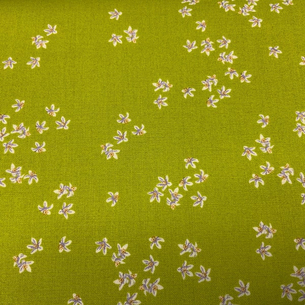 MARGO 90804-60 ditsy floral FIGO fabric, green citrus flowers