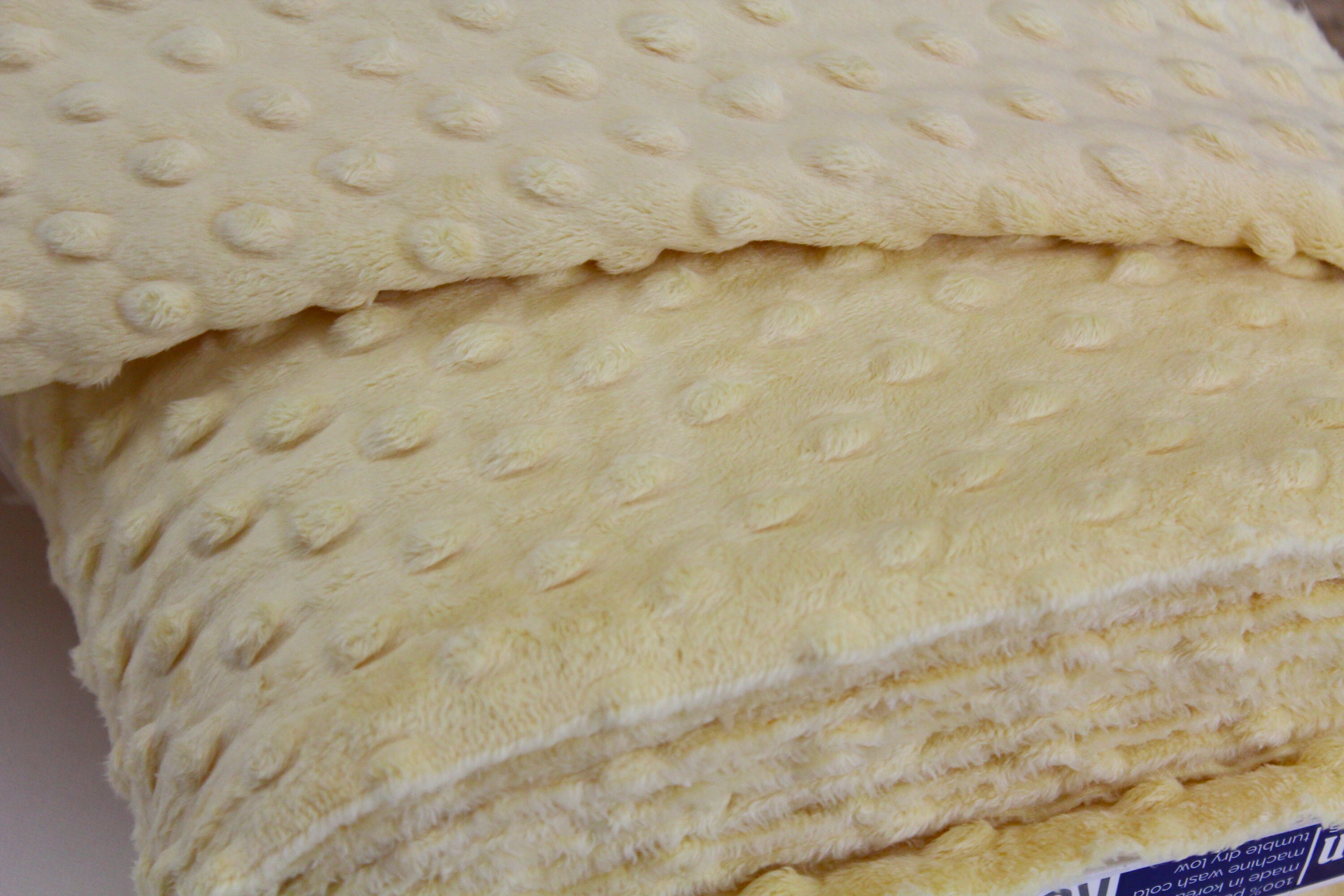 Yellow Minky Fabric Shannon Cuddle Fabrics Minky dot Plush Etsy