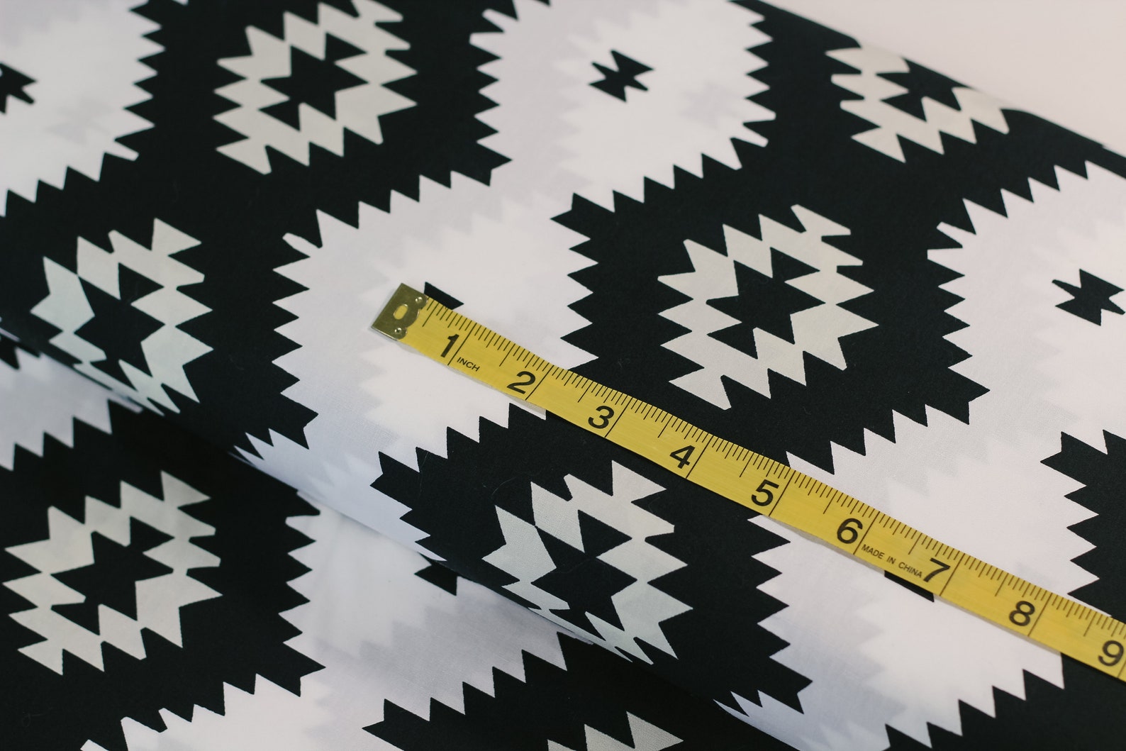 Black and White Aztec Southwestern Fabric by the Yard Etsy