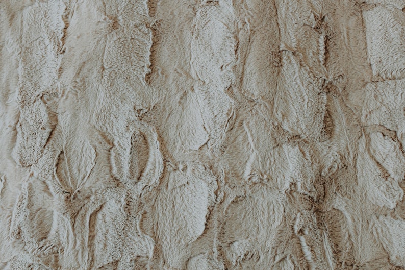 Light brown minky fabric by the yard baby blanket baby girl baby boy nursery bedding Plush Fabric Shannon Fabrics Hide Safari Minky