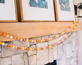 Regenbogen Herbst Girlande Bastelset Filzgirlande DIY Bastelset DIY Filzpom-Poms Herbst Wohnkultur Herbst-Dekoration bunte Girlanden
