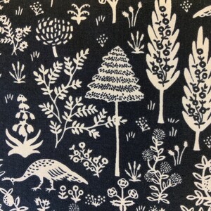 Camont RP708-BK1 by the yard, 1/2 yard, FQ, rifle paper co black and white fairy tale