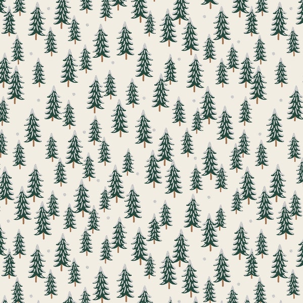 Holiday Classics Rifle Paper Co. Christmas collection holiday fabric Christmas tree fabrics Christmas RP604-SI3M Metallic holiday green
