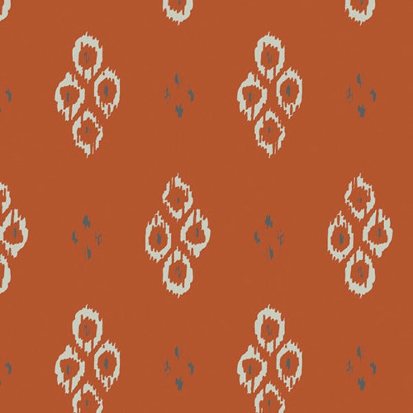 IKAT Diamond Rust KSM-73307 Collection Kismet Art Gallery Fabrics Quilting Tissu coton cuivre rouille