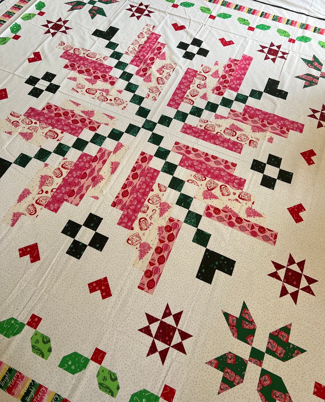 Quilt Kit Merry Kitschmas Winter Magic Quilt Kit Fabric and Pattern for