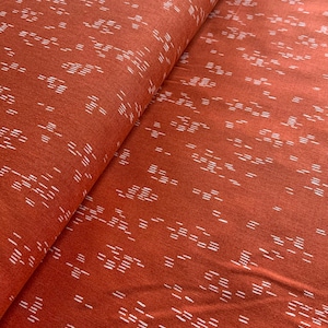 Rust fabric copper rust raining dashes geometric fabric HJ205-RU2 Dear Isla - Haze - Rust Fabric haze fabric by the yard, FQ, 1/2 yd
