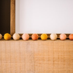 Fall Ombre garland felt ball garland DIY craft kit DIY felt balls fall home decor fall decorations colorful garlands