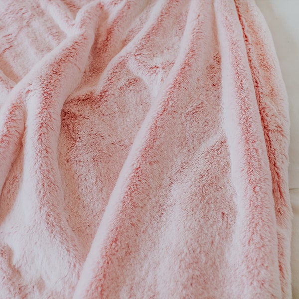 Frost Pink Minky, Plush Fabric, Shannon Fabrics