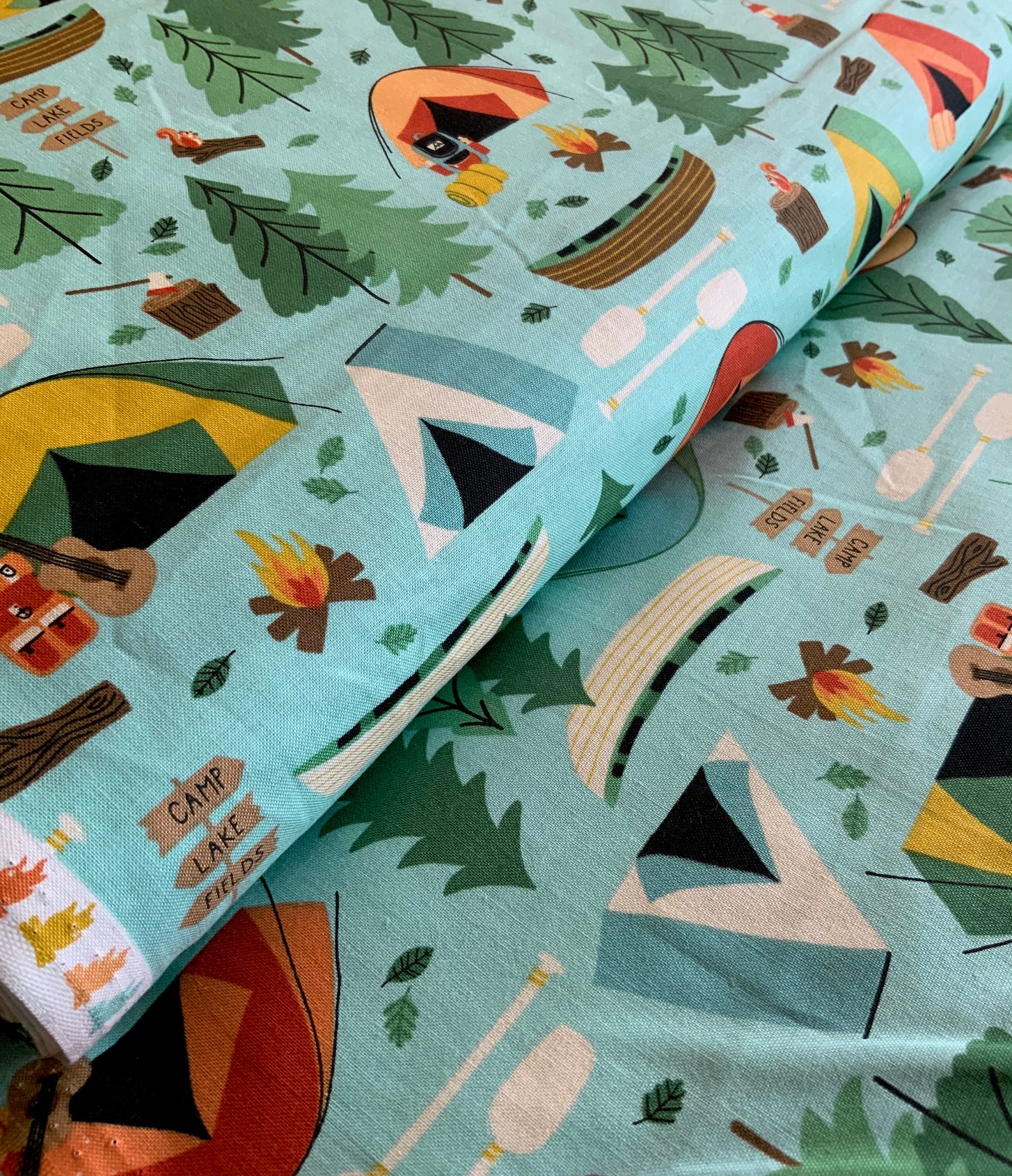 Camping Fabric Bundle Camping Crew RJR Fabrics Summer Adventures Summer