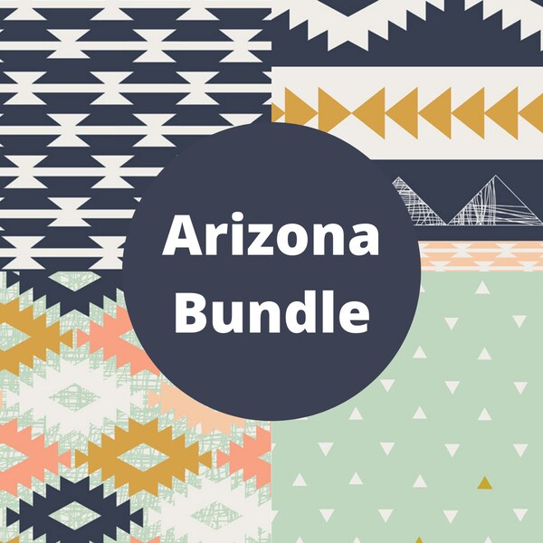 Arizona Fabric Bundle April Rhodes Bundle Arizona desert fabric Aztec fabric bundle geometric fabric bundle nursery quilt