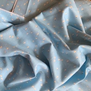 Prickly Pear Emily Taylor light blue floral mini flowers sky blue flowers dainty flowers in blue Figo fabrics