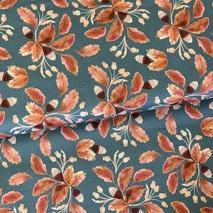 MAPLE 2219 Dashwood Studios rustic acorn fabric fall floral fall colors