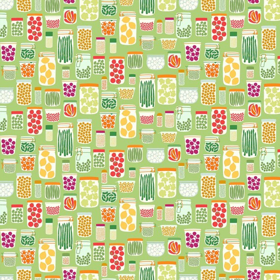 GROW Fabric 9040270 Canning Jars Quilt Gardening Quilt Etsy