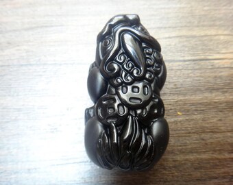 Natural  Obsidian amulet pendants Pi Yao