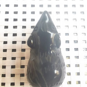 Natural Ice Seed Rainbow Eye obsidian 3D Rat  pendant