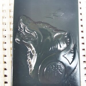 Natural Green jade pendant Wolf Totem wolf head jade pendant