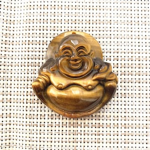 Natural tiger eye stone happy buddha amulet zen buddha pendants