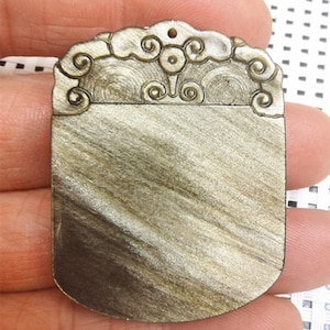 Natürliche Gold Obsidian "No-Event-Karte "Anhänger