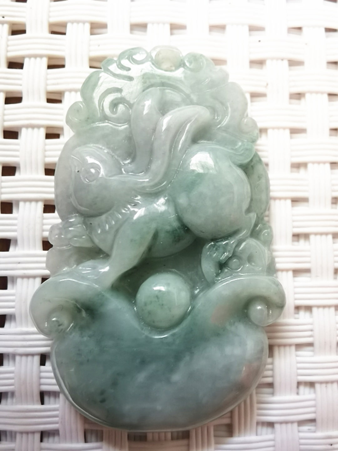 Yellow Jade Rabbit Natural Light Green Jade Rabbit Pendant Mascot - Etsy