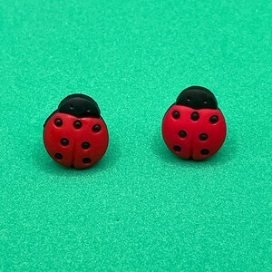 てんとう虫のスタッドピアス