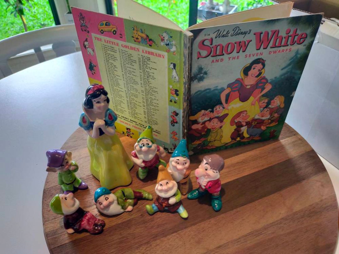 Vintage Disney Snow White and the Seven Dwarves Porcelain Figurines ...