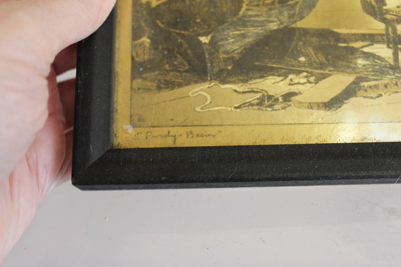 Signed Lionel Barrymore Etchings on Gold Foil Purdy's Etsy