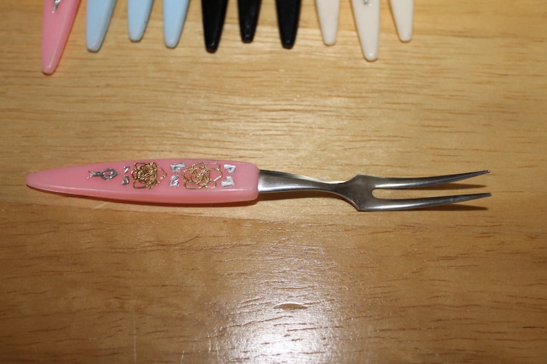 Cocktail Forks Set of 12 Japanese Multicolored Home Etsy