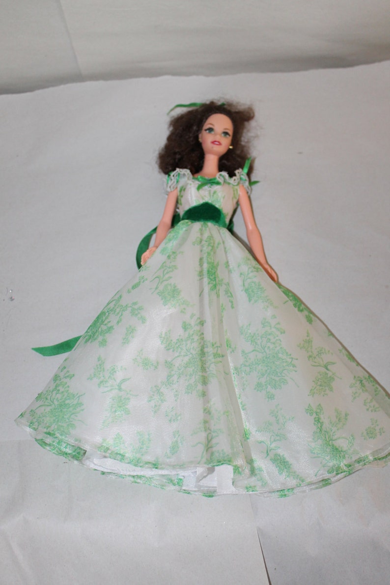 Mattel Barbie Doll w Clothing Green Long Flowing Dress Long | Etsy