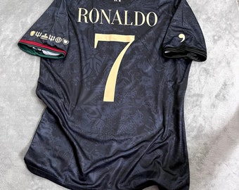 Ronalo GOAT Portugal Trikot für Fans 23-24 Portugal Sonderausgabe Komma Fußball FussballRonaldo # 7 Gemeinsame Ausgabe 2024 Embrace Greatness Jersey