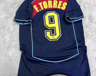 Personnalisez les noms et les numéros 2004_2005 Maillot rétro Atletico Madrid extérieur, maillot #9 F.Torres, cadeaux que les fans adorent F.Torres, maillot rétro