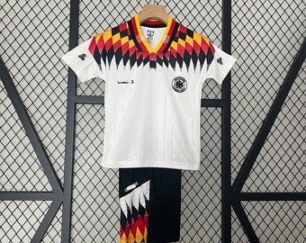 Maillot de football rétro Allemagne 1994-96 - Kit vintage de l'équipe d'Allemagne de football-deutschland trikot, Maillot rétro Allemagne 1994-96 pour adulte et enfant