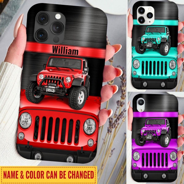 Personalized Off-road Car Lover Phone Case, iphone 14 13 12 11 XS X Pro max samsung s24 s23 21 note 9 10 20, father day gift phone case