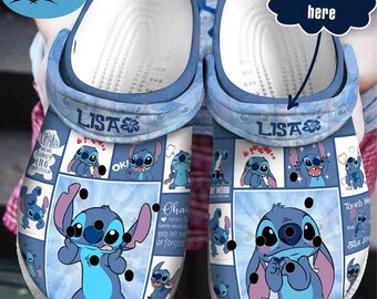 Personalized Lilo Stitch Crocband Clogs Shoes, Clogs Shoes For Men Women and Kid, Funny Clogs Crocs, Crocband, Halloween Gift, Holiday Gifts