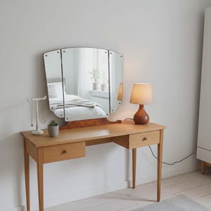 Deense palissander spiegel jaren 60 | 82 cm wandhanger | Midden van de eeuw | Gerestaureerd