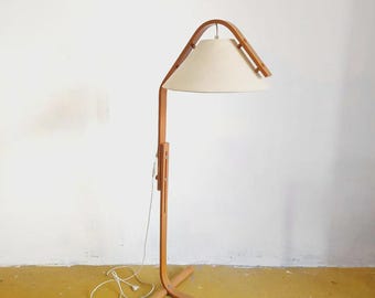 Jan Wickelgren Stehlampe Schweden 1960er Jahre | Mid Century Skandinavische Beleuchtung | Restaurierte Vintage schwedische Stehlampe | Birkenholz