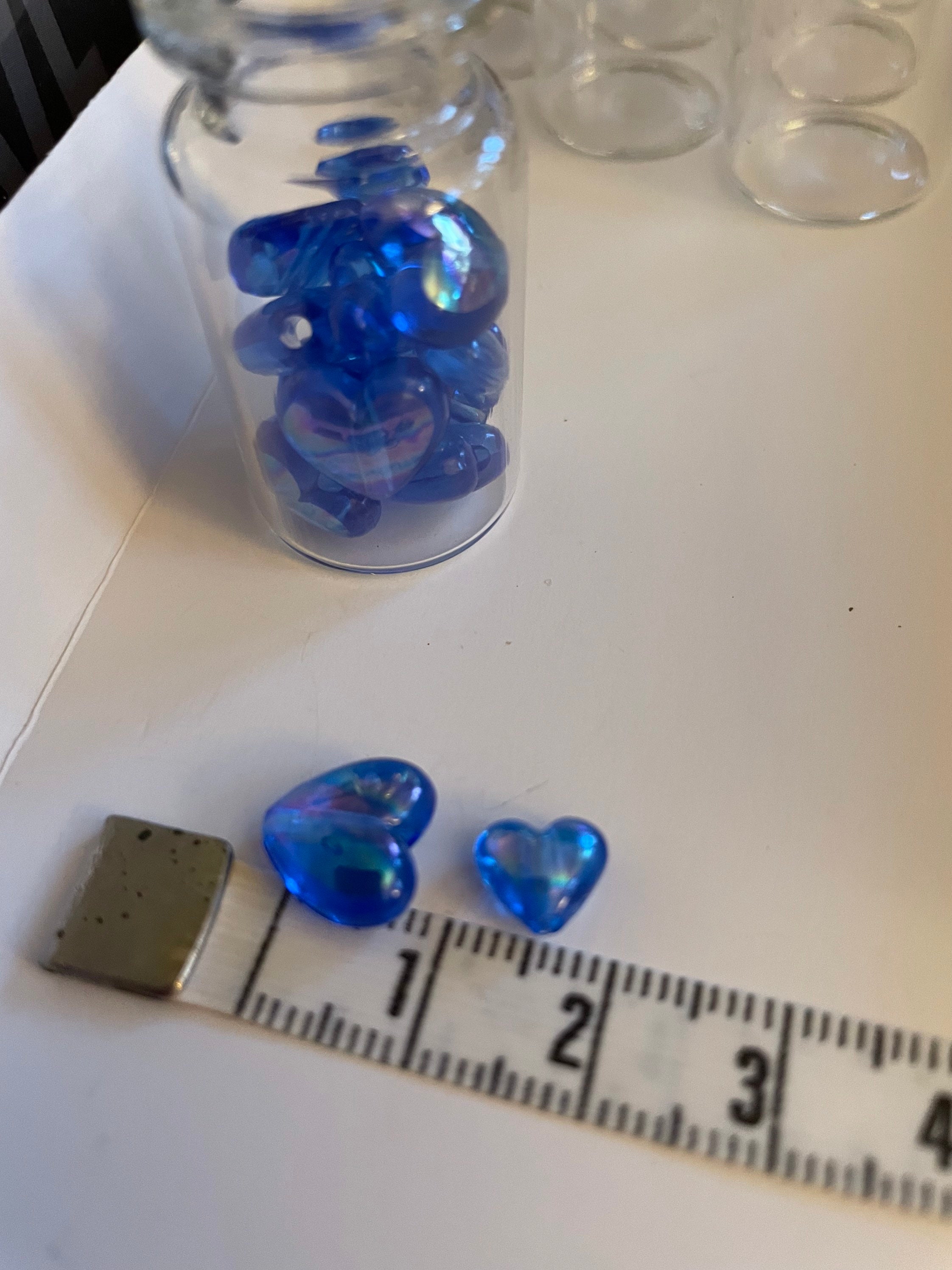 Blue Heart Beads Etsy