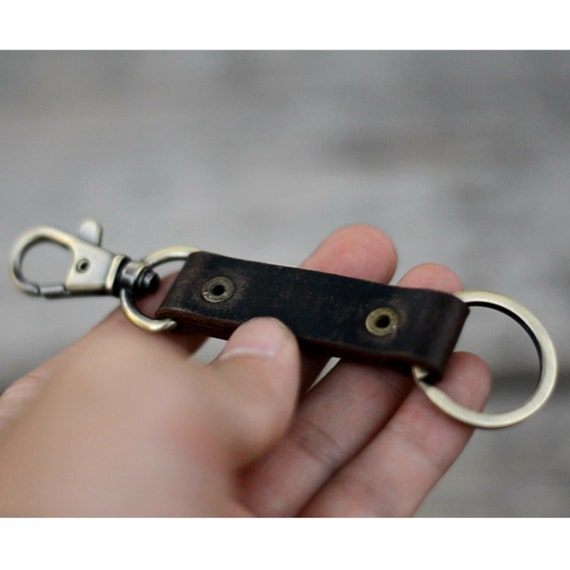 Leather Key Chain Leather Keyring , Leather Key Fob Key Clip