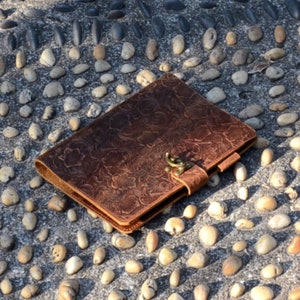 Personalized A5 Notebook Leather Journal , A5  Binder Distressed Brown Leather Refillable   Travel Notebook A5   Portfolio
