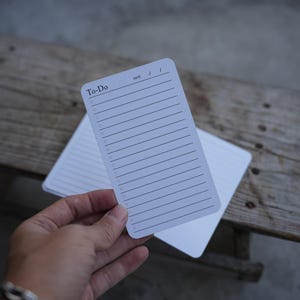 To Do List  Index Cards with Line and Dot - Set of 25 Small Planning and Writing Cards in  3"x5" Vertical Ruled Index Cards 3" x 5"