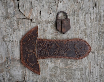 leather pot holder SET of 2  leather skillet handle cover case for Lodge cast   Iron Leather Handle  Cover Skillet Handle Cover