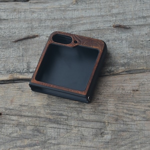 Custodia in vera pelle per Galaxy z flip 5 4 5 G con cover posteriore in pelle z flip 5 custodia z con custodia a fessura