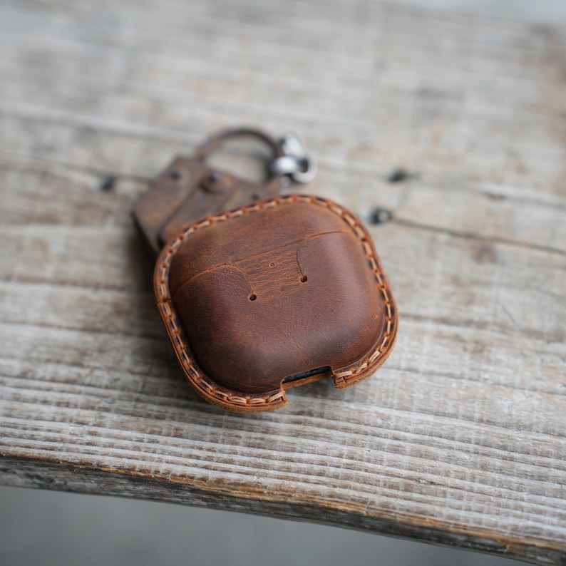 Genuine Leather Distressed Leather for AirPods Pro 3 2 1 Full Leather Case Bluetooth wireless headphone case airpods 5 4 image 9