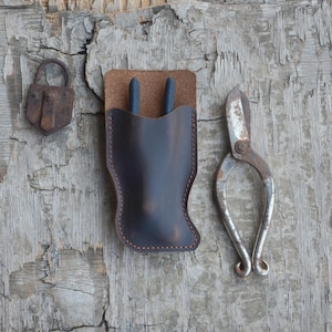 Genuine Leather KNIPEX  Cobra 125 Pouch 5 Inch Pocket  ,  Leather Clip Sheath Leather Belt Holster  pouch