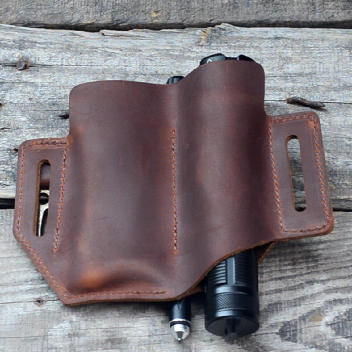 Genuine Leather Multitool Belt Sheath Organizer EDC Belt Etsy
