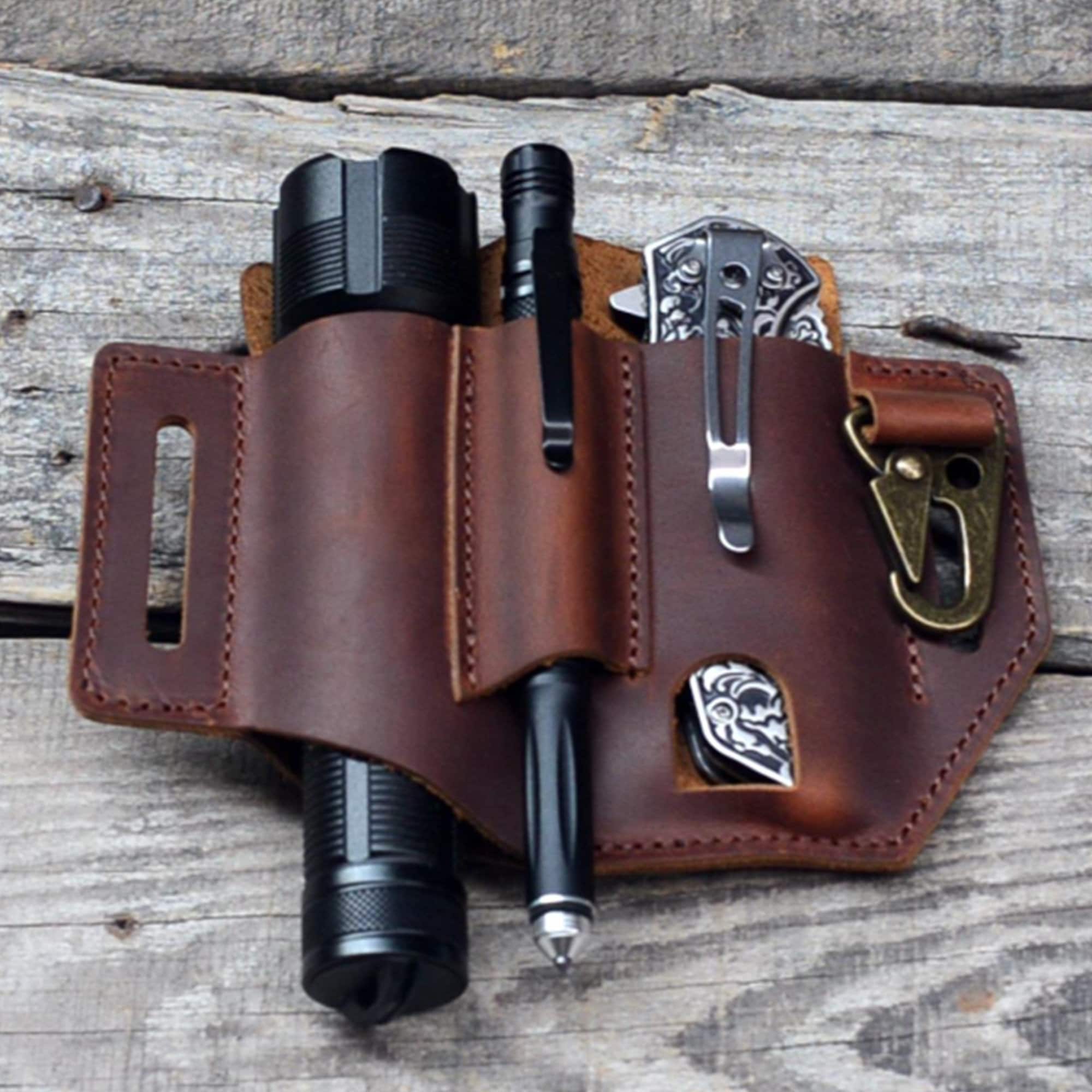 Genuine Leather Multitool Belt Sheath Organizer EDC Belt Etsy