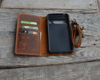 Genuine leather Wallet Google Pixel 10 pro xl 9 8a 8 pro  5g case  Leather Wallet Case  Google Pixel 9a case, google Pixel 9 leather case