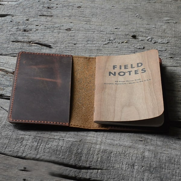 Distressed Genuine leather travel journal field notes cover notebooks for 3.5" x 5.5" notebook moleskine cahie vintage refillable notepad