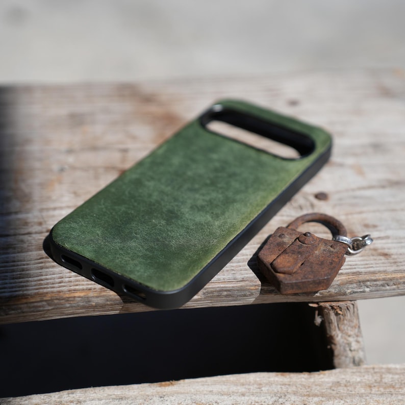 Funda de cuero genuino para Google Pixel 11, 10 Pro XL y Pixel 9 Pro. Funda de cuero para Pixel 9 Pro y Pixel 9a. Funda trasera para Pixel 9 Pro y Pixel 9a. imagen 2